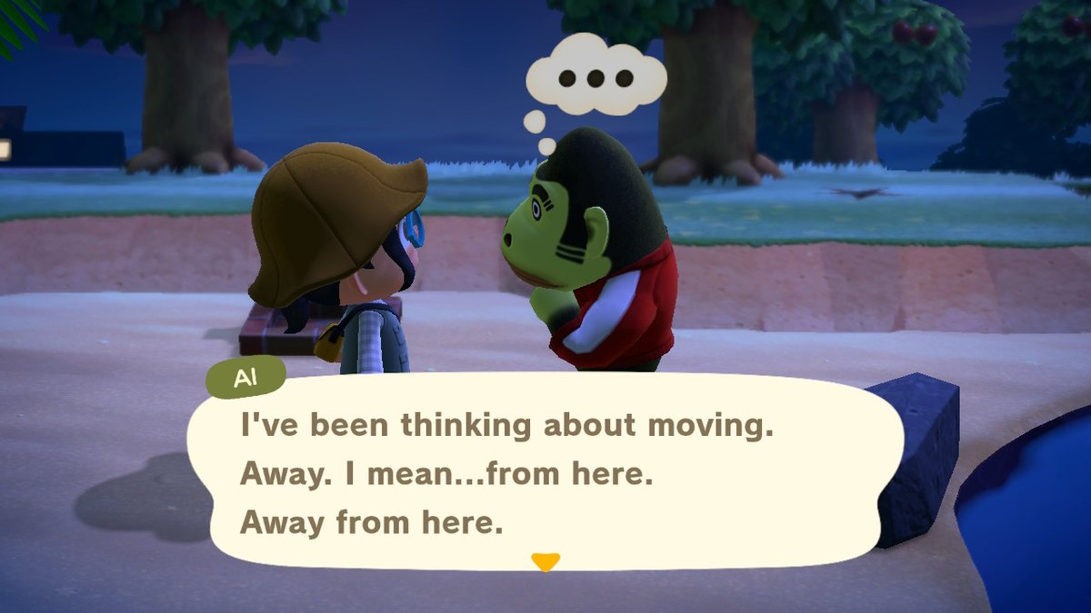 pokestarz0's tweet photo. I will miss him dearly, but it's time. #AnimalCrossingNewHorizons #ACNH #NintendoSwitch #ByeByeAl https://t.co/qVgWk0W0qK