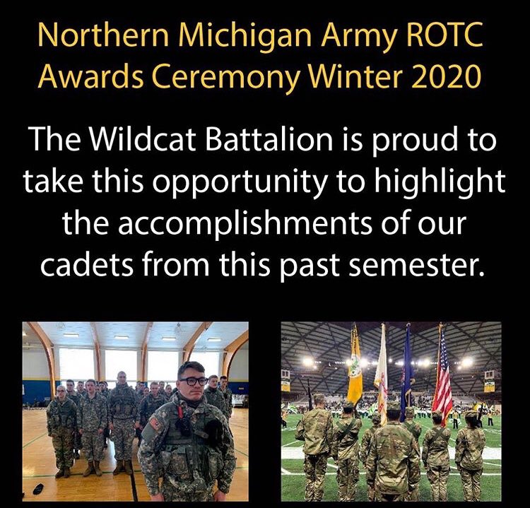 nmurotc's tweet photo. Be sure to follow our Facebook and Instagram accounts to see all of our cadets that were recognized at our awards ceremony today! Keep working hard #wildcatbattalion . #nmuwildcatbattalion #inourboots #3rdbdearmyrotc #fitness #socialdistancing #stayfit #trainandtransform https://t.co/9HMR37TxxH