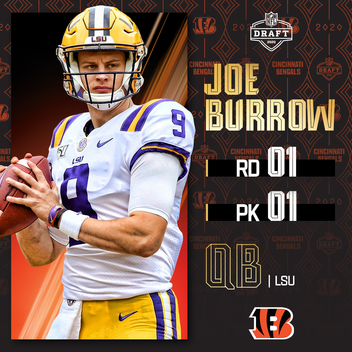 joe burrow draft 2020