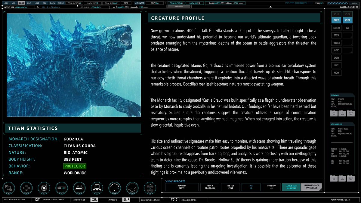 Legendary's tweet photo. Monarch Titan Profile: Godzilla
#MonsterverseWatchalong #NerdistFromHome https://t.co/5HeVFisNT8