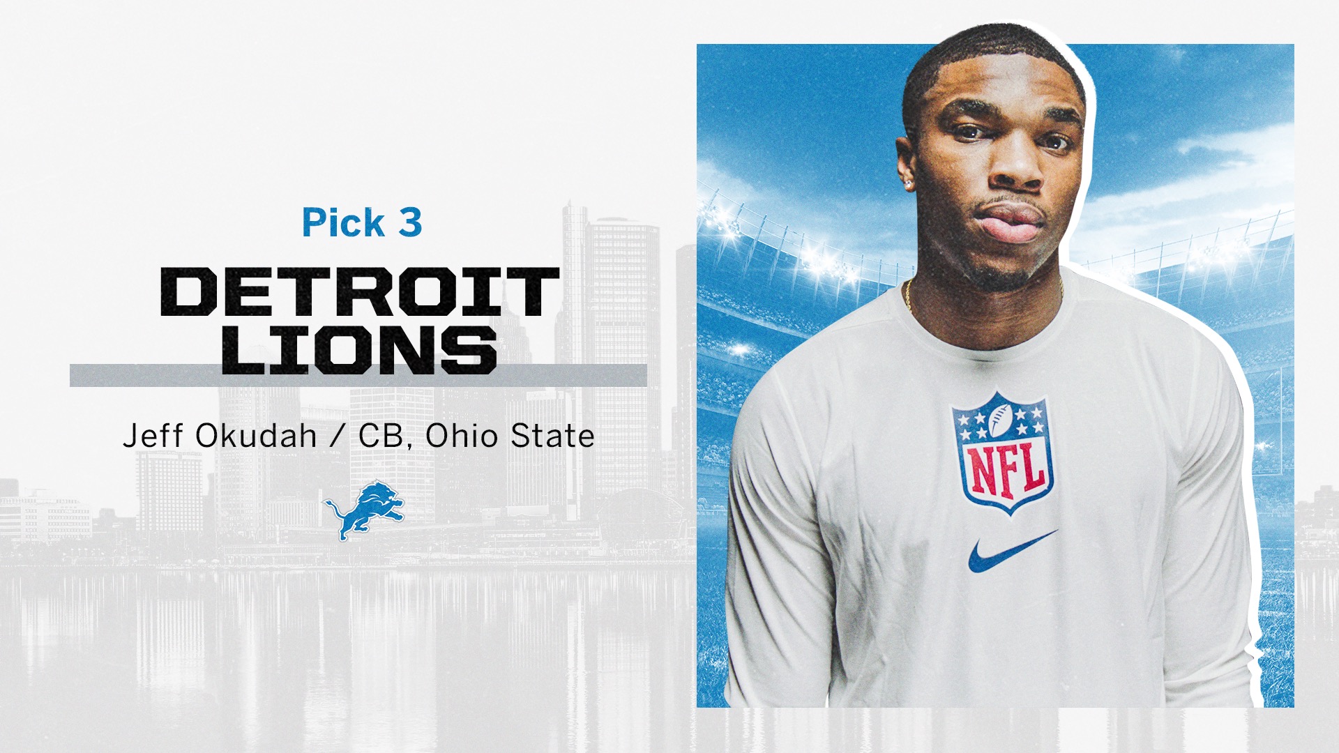 Jeff Okudah taken No. 3 in NFL Draft by Detroit Lions: Ohio State