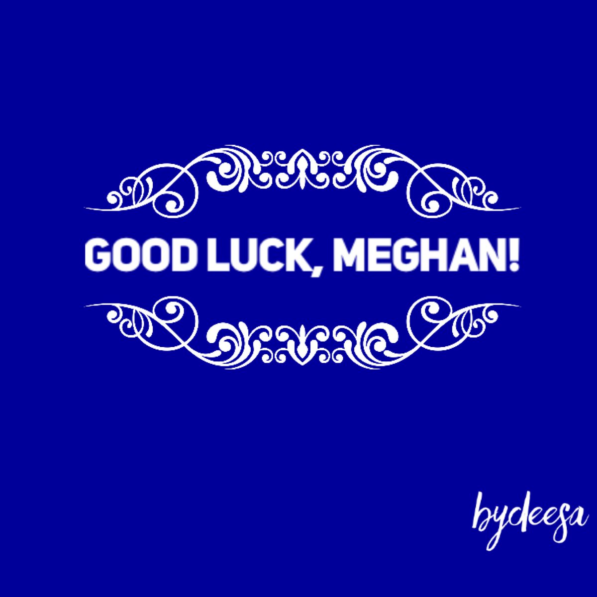 DeesaRoberts's tweet photo. #GoodLuckMeghan
#ISupportMeghan https://t.co/YVEk6p1Duq