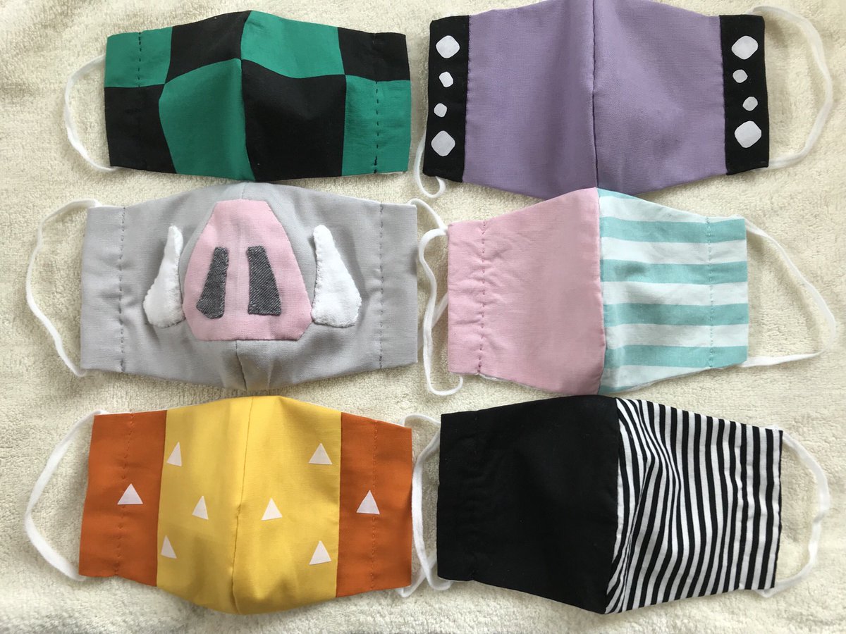 鬼滅の刃ファンたちによる鬼滅のマスクがぞくぞく登場 どのマスクも解釈が違って皆いい Togetter