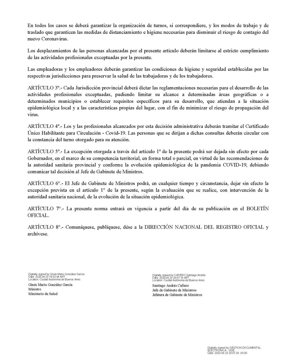mariogoldmanr's tweet photo. 👨‍🔧🧑‍💻Profesiones liberales: nuevo servicio esencial
❓Provincias: ENTRE RÍOS, MISIONES, SALTA, SAN JUAN, NEUQUÉN y JUJUY
🚗🎫Certificado Único Habilitante para Circulación - Covid-19.

🗞️ Dec Adm 622/2020 (BO. en horas o mnña)
#COVID19 Aislamiento Social https://t.co/QdMJtfSoe0