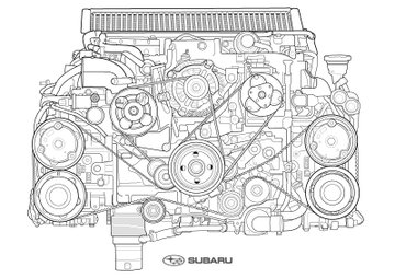 高難度 スバルej型エンジンが塗り絵に Pc用の壁紙も公開 Car Watch