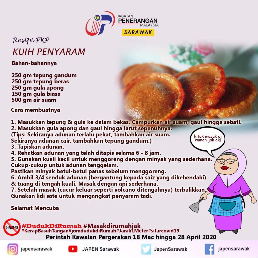 Jabatan Penerangan Malaysia Sarawak 在 Twitter 上 Resepi Pkp Kuih Penyaram Antara Resipi Pilihan Minggu Ini Sesuai Dijadikan Persiapan Dan Menu Berbuka Puasa Kelak Selamat Mencuba Dudukrumah Stayathome Covid19 Kitateguhkitamenang