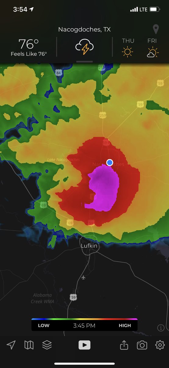 CharlieColgan's tweet photo. Yesterday’s storm. Looks like Pinky from Ms. Pac-Man. https://t.co/3Pl4sOZebO