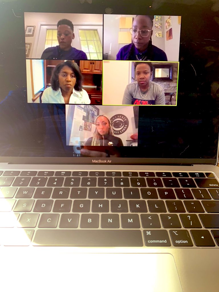 CJ__VP's tweet photo. Grateful for these ladies and I hope there is more to come! One of THE BEST talks I have sat through... nothing to do with X’s & O’s! Loved it!!!!! #EBWM #Powerful @BobbieKelsey @YolettMcCuin @Coach_JKern @CoachMilesNSULA @GraysonGraysonj https://t.co/IzggMDI2Zx
