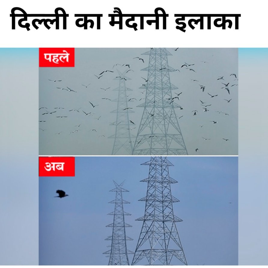 aroonmusic's tweet photo. Pollution level decresed by 60%..have a look at capital of India 
#lockdownextension is necessary... https://t.co/1Q7bL2kwbX