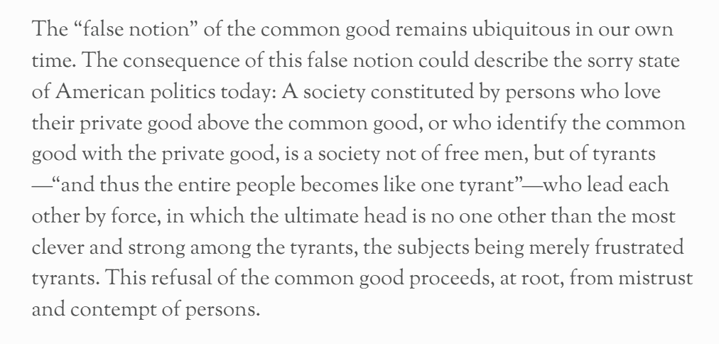 While reading a recent article from  @ccpecknold on De Koninck's contribution to the development of the concept of the common good - which I recommend - I came across the following passage which I thought was deserving of comment.