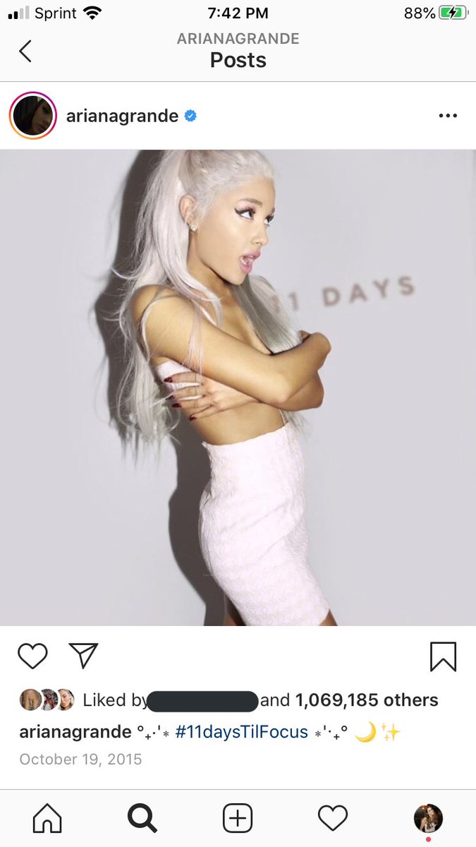 Ariana started promoting focus on October 18th, 2015