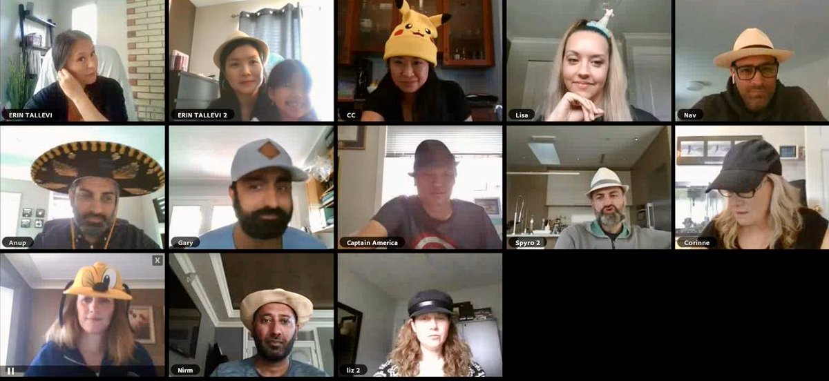 Fun Happy Hour &amp; Trivia Night to wrap up the week!  Oh wait, it’s only Thursday!  It’s Friday somewhere in the world!  Love my team!  🌎 🥂 🍻. #wfh #StayHomeSaveLives #workhardplayhard <a href="/__Lisa__M/">Lisa Matthew</a> <a href="/truong_lillianw/">Lillian Truong</a> <a href="/liz/">🦊</a>