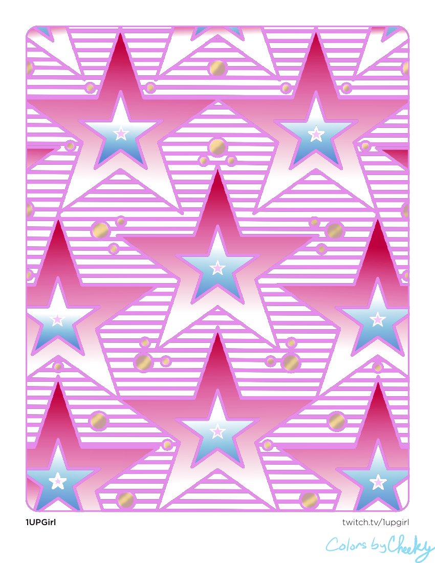 UCheekyBoy's tweet photo. Finally got to work on some of these coloring pages! So fun! #CreativesColoringBook Thank you to @1UP_Girl @anneweetwelwie @BriarrRoseTV for your work! https://t.co/kJ2zoiPYqC
