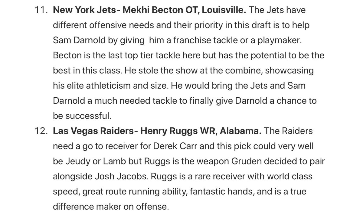 CarbosCourt's tweet photo. @sean_barry16 correctly projected these last two pick. Here is what he had to say about these prospects before the draft. https://t.co/HZBg4xBEhc