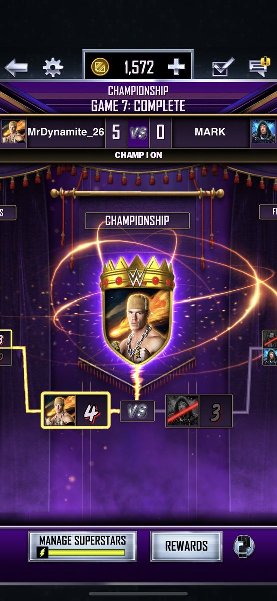 MrDynamite_26's tweet photo. a bitchy come from behind #KOTRwin but a single Reward @TrueKofi from 0-2 and 1-3 down to a Game 7 Finish 😂😂😂 #WWESuperCard 
🤘🏽💕💕💕🤘🏽(the 5-0 game 7 win doesnt mean hes not charge..he end up beaten badly after my card rotation and he end up in #DestinationFuck 😆😆😆 moment) https://t.co/v4yBmZeVjQ