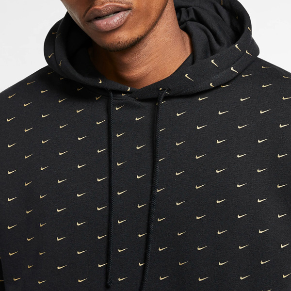 nike black metallic hoodie