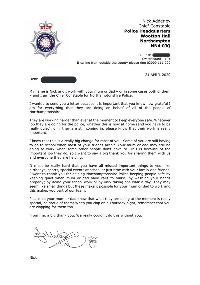 mwilliamsthomas's tweet image. Well done @NorthantsPolice shiws great leadership and a lovely gesture to the police family.  Simple things can make a massive difference. #corection i tagged the wrong force - sorry