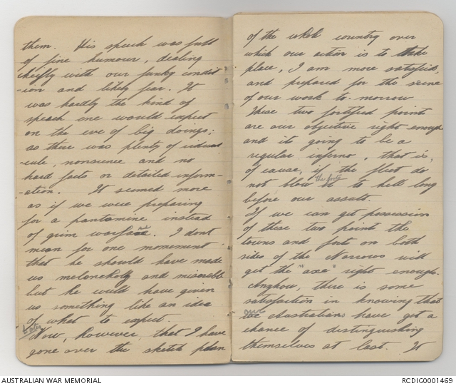 AWMemorial's tweet photo. #DailyDigger “[T]here is some satisfaction in knowing that we Australians have got a chance of distinguishing ourselves at last. It will be hard and thrilling work right enough... My money, anyhow, is on our boys tomorrow.” https://t.co/89dmRdHTYW https://t.co/n6Jp7vrBi6