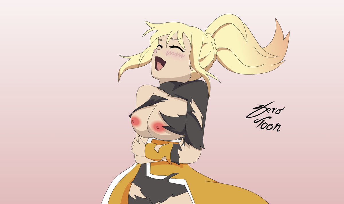 Zero_toon's tweet photo. After drawing Aqua, a patreon request me to draw #Darkness, also from #Konosuba. Here is the #nsfwdrawing. https://t.co/uvfpnpBL71