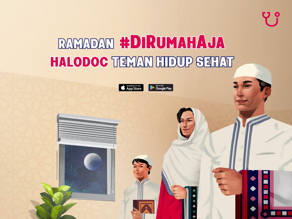 HalodocID's tweet image. Selamat menunaikan ibadah puasa untuk semua yang menjalankan ☺️🙏
Jangan lupa untuk jaga kesehatan saat ramadan dengan beraktivitas #diRumahAja ya ❤️

#AdaHalodoc #TemanHidupSehat
#DiamDirumah #CegahCorona #LawanCorona
