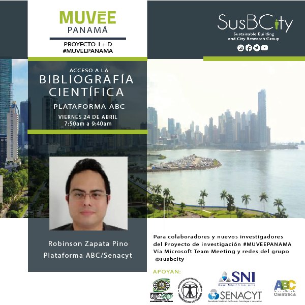 susbcity's tweet photo. Mañana será el taller: Acceso a la Bibliografía Científica para los nuevos investigadores y colaboradores @susbcity del proyecto i + D #muveepanama
Expositor: @RobinsonZP2702 @senacyt
Tema: #plataformaabc
I+D: #muvee #muveepanama
@senacyt @UNIVERSIDAD_PMA
@CienciaPTY https://t.co/YAWM9f6AFn