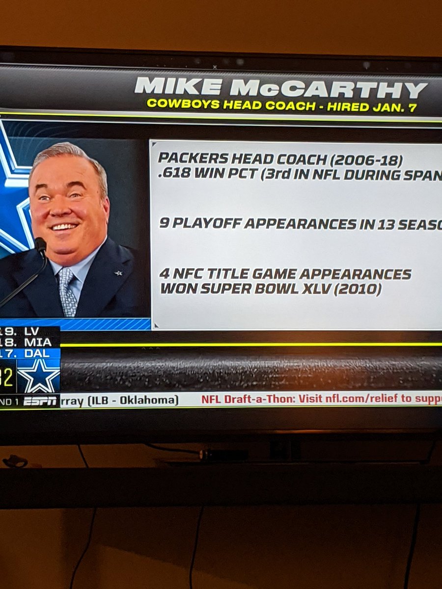 jay_bronett's tweet photo. Why does Mike McCarthy look like Tim Allen as he was turning into Santa? https://t.co/SX1JO92EMe