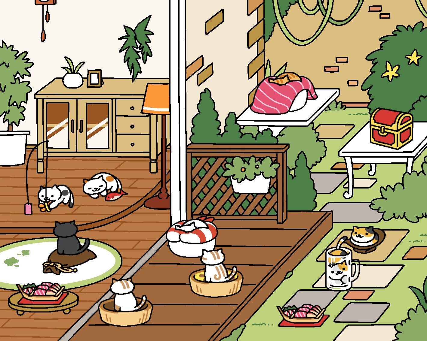 Mikanekoさんはtwitterを使っています ねこあつめ アップデートしましたね 舟盛りとか寿司クッション とかエッグタルト とか楽しいでつ ねこあつめ 舟盛り エッグタルト T Co Z52vfgbq4q Twitter