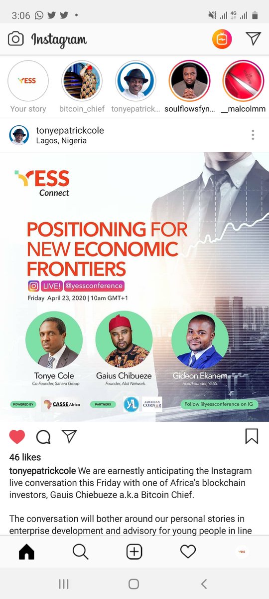 IamGideonEkanem's tweet photo. Losing sleep.

Can't wait for 10am today.

Follow us on @Yessconference Instagram to join. https://t.co/r16OSKuEHc