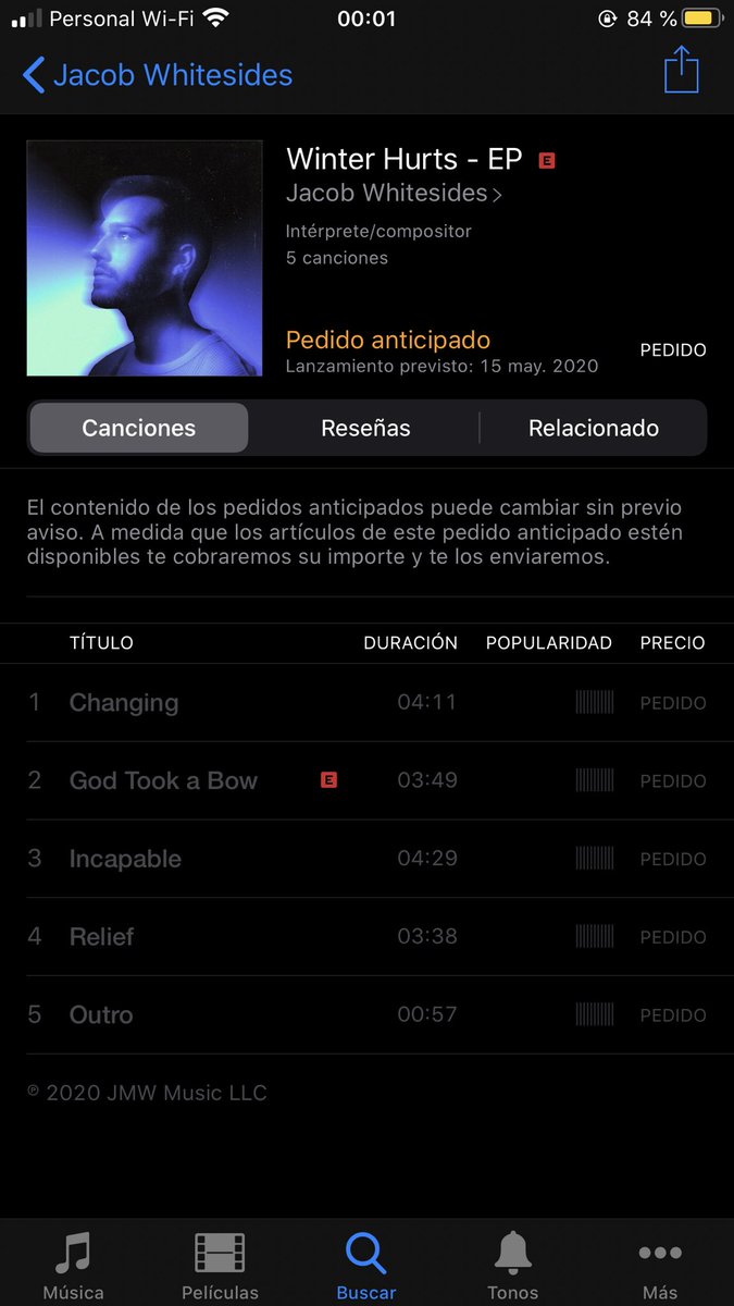 JacobUpdatesSA's tweet photo. “Winter Hurts” ya esta disponible para pre-ordenar en iTunes 👀 https://t.co/oNGy9YP7Mo https://t.co/wOnPpogci6
