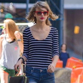 — stripped shirt;