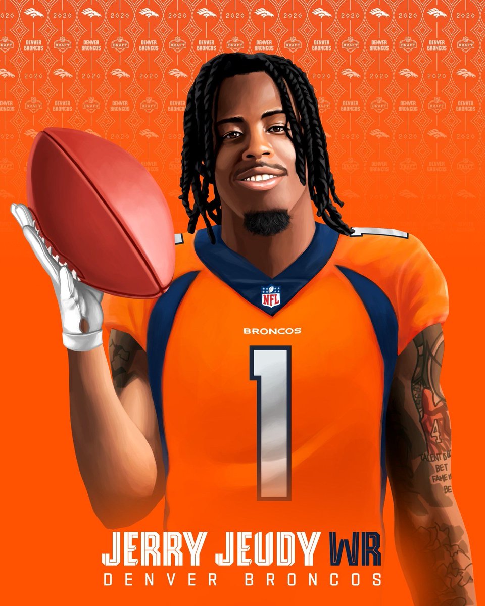 Denver Broncos on X: 'Orange & blue looks good on you, @jerryjeudy!  #BroncosDraft
