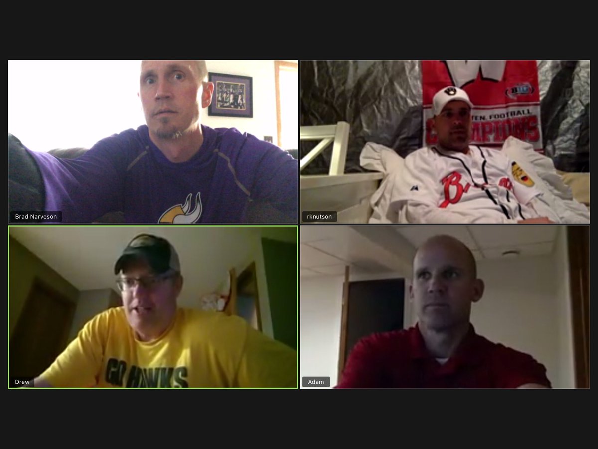 minnrube's tweet photo. Virtual draft party 2020! #KFANvikes https://t.co/XvBE2GCJre