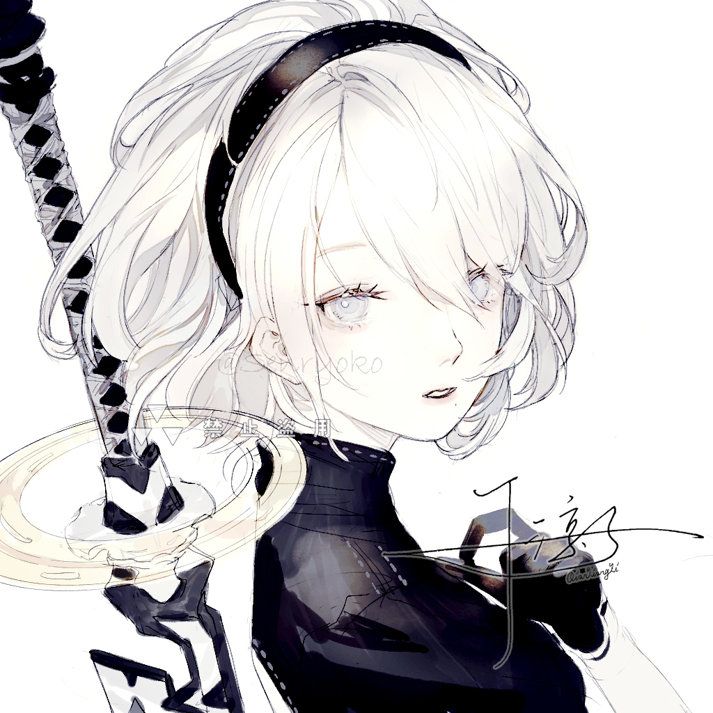 千涼子 2b 女の子 少女 落書き 黒は女性を美しく見せる Nier Automata 2b ヨルハ二号b型 T Co Es0d2tcc9b