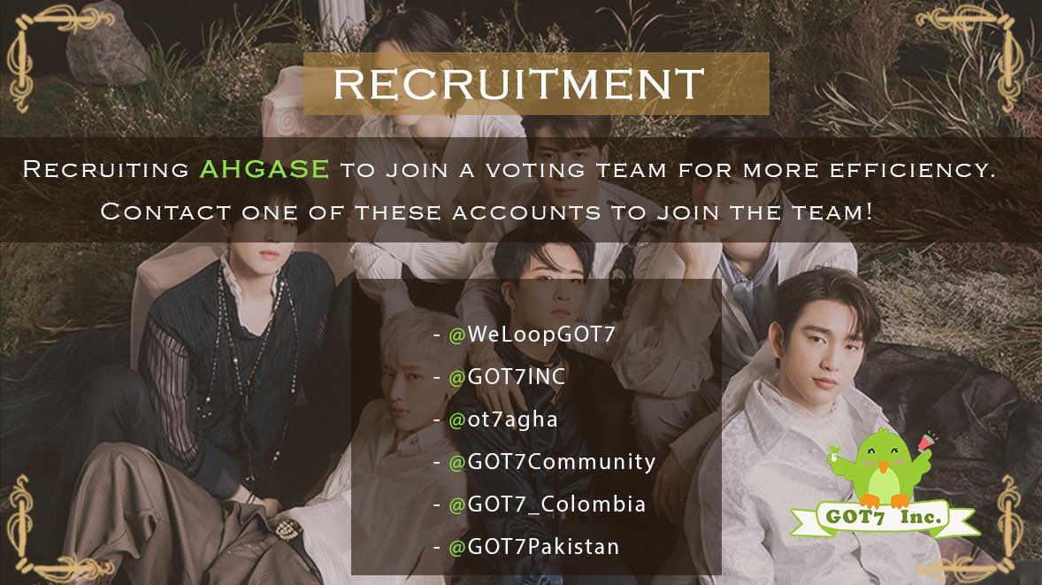 WeLoopGOT7's tweet photo. MCD Pre-Vote will start at 2PM KST, but 800 MCD Global and around 1000 MCD Japan voting accounts are still available🆘🆘🆘
Please fill out the form to join the voting team: https://t.co/e6ugrPf8Pc

@GOT7INC @ot7agha @GOT7Community @GOT7_Colombia @GOT7Pakistan https://t.co/3KSFU1vvlw