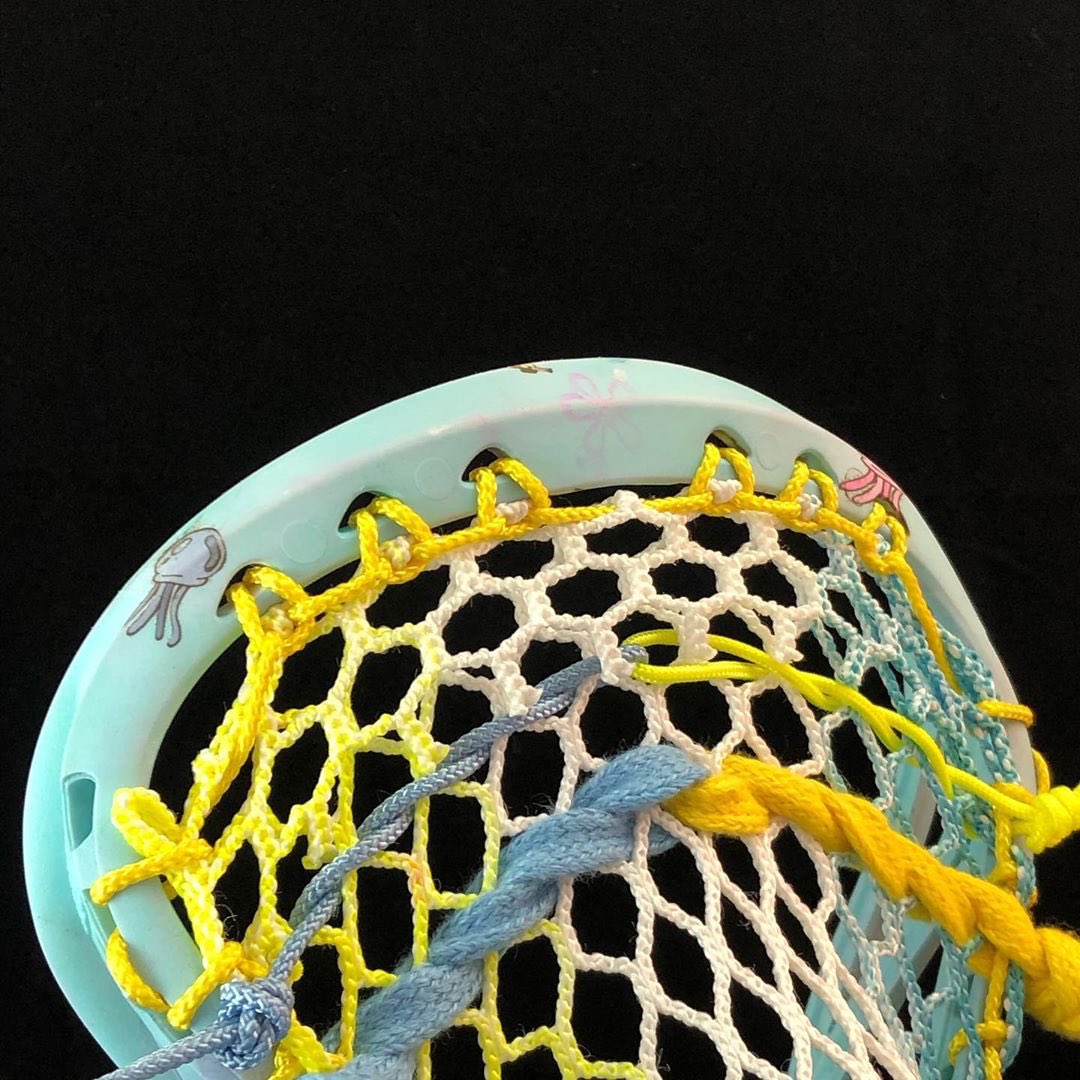 powelllacrosse's tweet photo. One word will do the trick to describe Camel City’s dye job ➡️ Detail. Congrats for being our Day 9 winner of the Dye-it & String-It Challenge with this Sponge Bob Beauty. @camelcitylacrosse
#ExploreTheField
#DyeItStringIt https://t.co/2Odjsj55zF