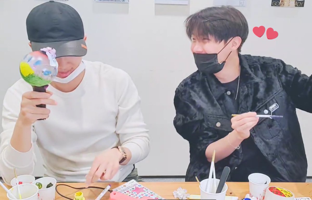 joonshoba's tweet photo. namjoon added 94 stickers for him and hobi then apologised to him for taking them off and it just made hobi laugh so big 🥺 https://t.co/adBuqdfF0p