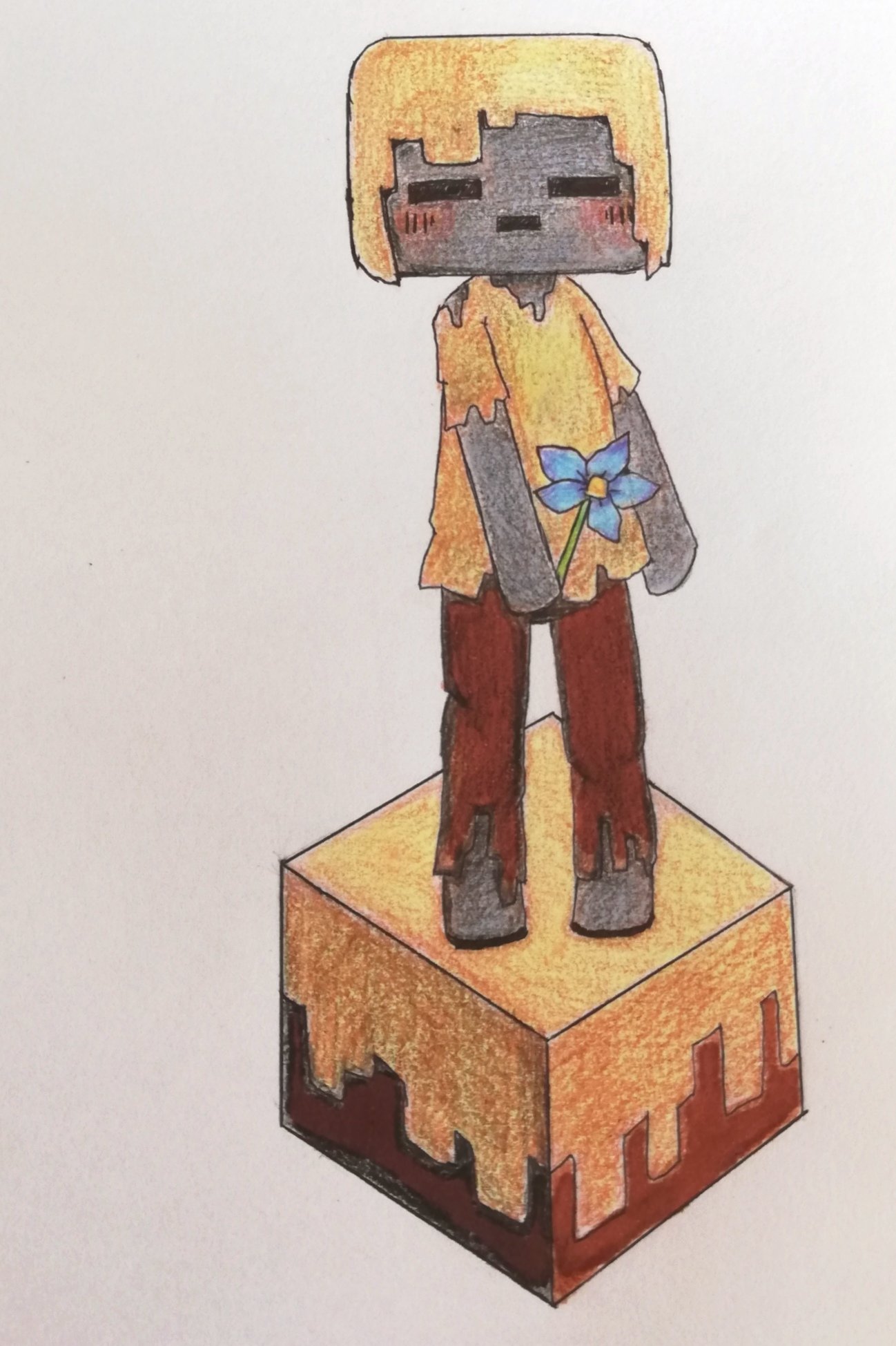 羽根の生えたてるてる 久しぶりのアナログ絵 マイクラにいる敵モブのハスクさんです 弟のお気に入りらしいので切り取ってスマホカバーに入れてあげたら喜んでました アナログイラスト マインクラフト T Co 0ycck0sljp Twitter