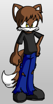 Let's start off this thread with my first OC. Caine the wolf.Started as a self-insert before I knew what fursonas were. (Late 2010, early 2011)
