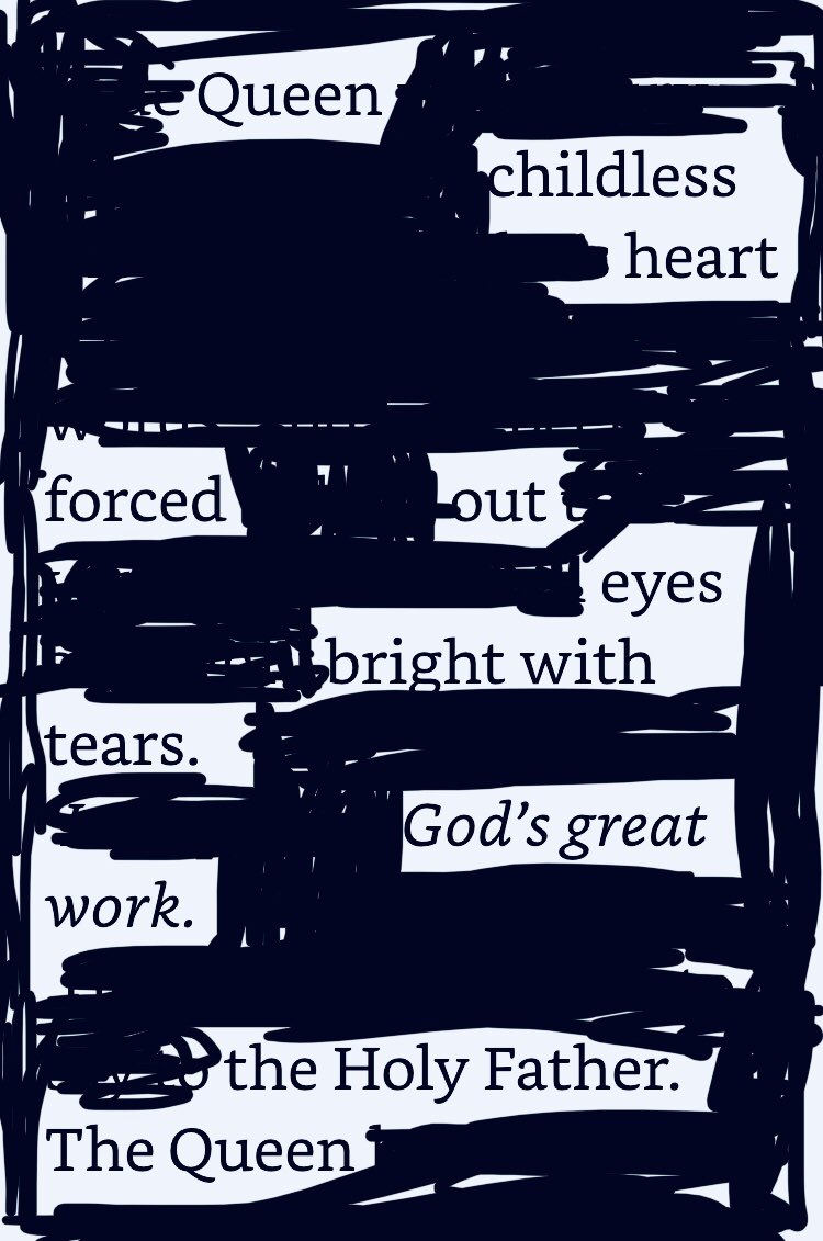 WildflowerClass's tweet image. I’m currently reading “The Queen of The Tearling” on my Kindle Fire and took a screenshot of the page I was on to create my blackout poem. #PoetryDay #AISDNationalLibraryWeek @aldinelibraries @MeadLMC