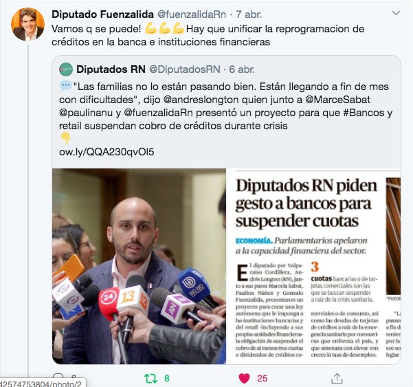 ClientesCl's tweet photo. @ximerincon @MarceSabat @fuenzalidaRn @paulinanu @DiputadosRN  Q pasó con proyecto de ley q posterga hipotecarios sin intereses? @Scotiabank_CL mantuvo su apoyo abusivo y discriminador. Esta crisis pega directa% las finanzas de los hogares. No pueden caer en el loby de los bancos https://t.co/ERGo2Q1V8t