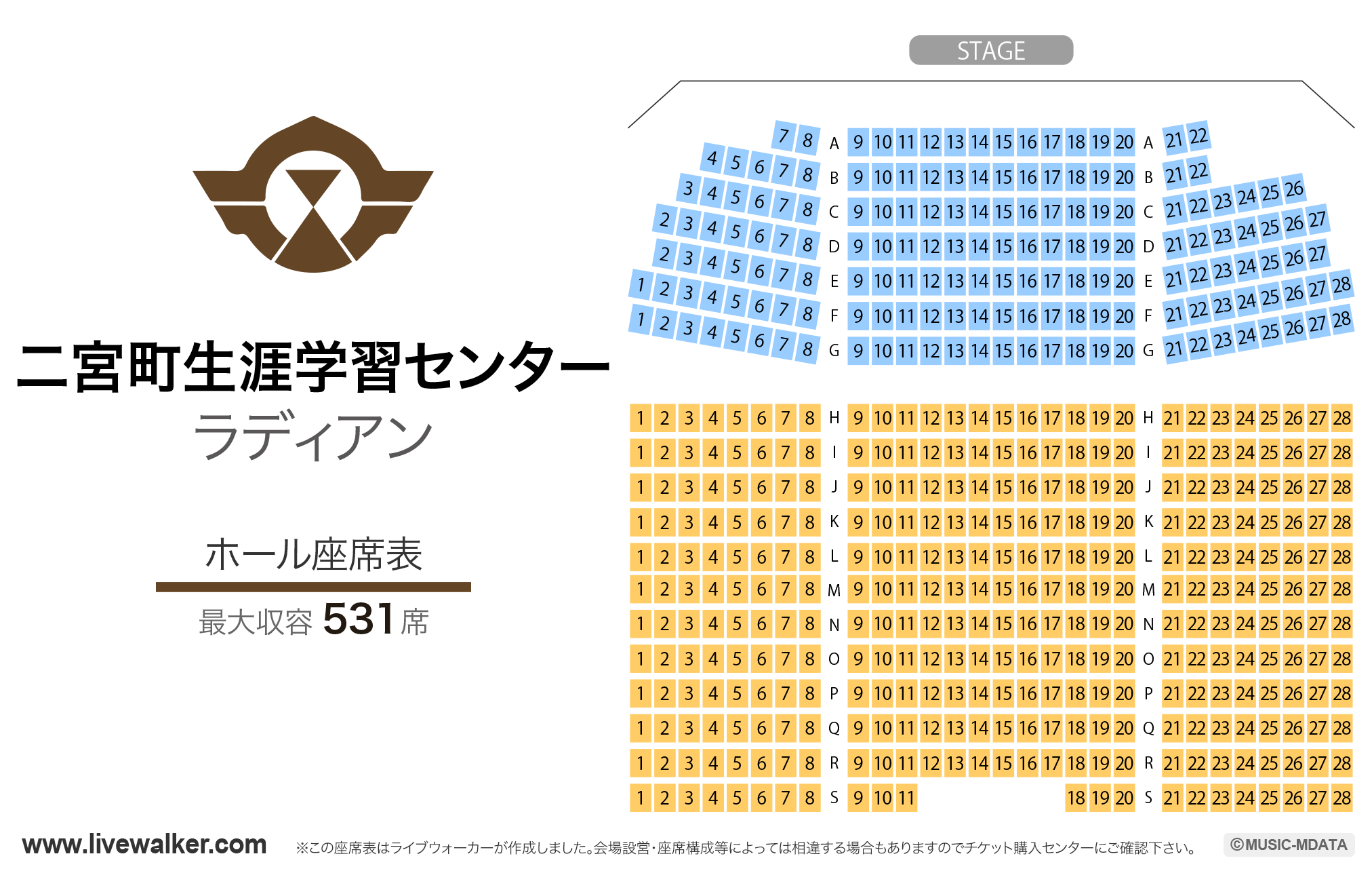 تويتر Livewalker على تويتر 二宮町生涯学習センターラディアン 神奈川県 T Co Qcgj2ihcj2 ホール座席表 531人 を見る T Co 1sqattsjtx 座席表 T Co 1clwh06xou