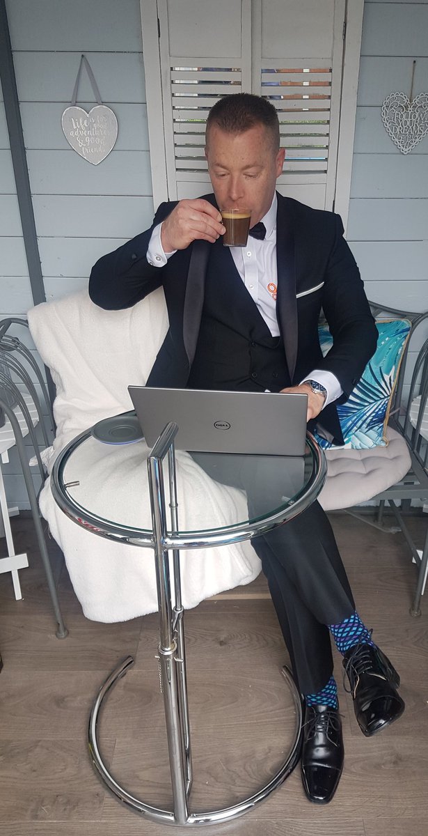 joekeating0's tweet image. Just another day working from home..in a tux, in a shed for #formalfriday gofundme.com/f/formalfriday @GlantusLtd #DataMadeSimple