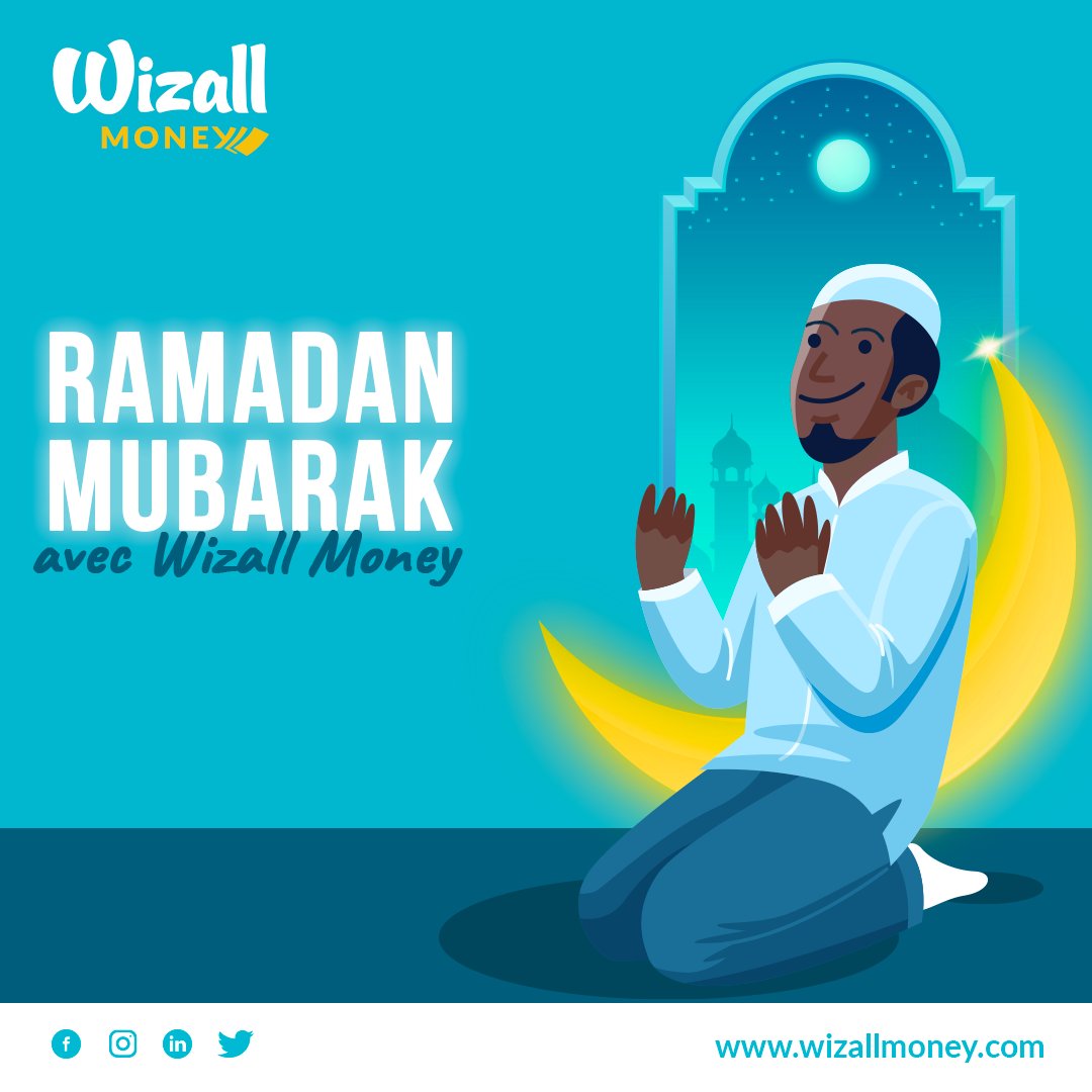 Ramadan Mubarak avec Wizall Money ! 
limitez les déplacements de vos collaborateurs et la manipulation du cash au sein de votre entreprise en exploitant notre solution de paiement pour les pros. 

Pour en savoir plus, contactez nous ici  > cutt.ly/oyyX2fT