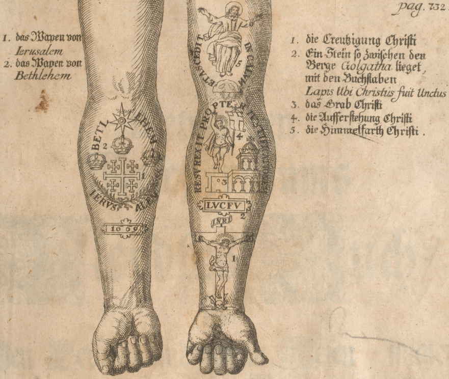 Renaissance Skin on Twitter: "New blog post! A taster for those attending next week's session, Katherine Dauge-Roth discuses European pilgrim tattoos brought back from the Holy Land, long before the tattoos of