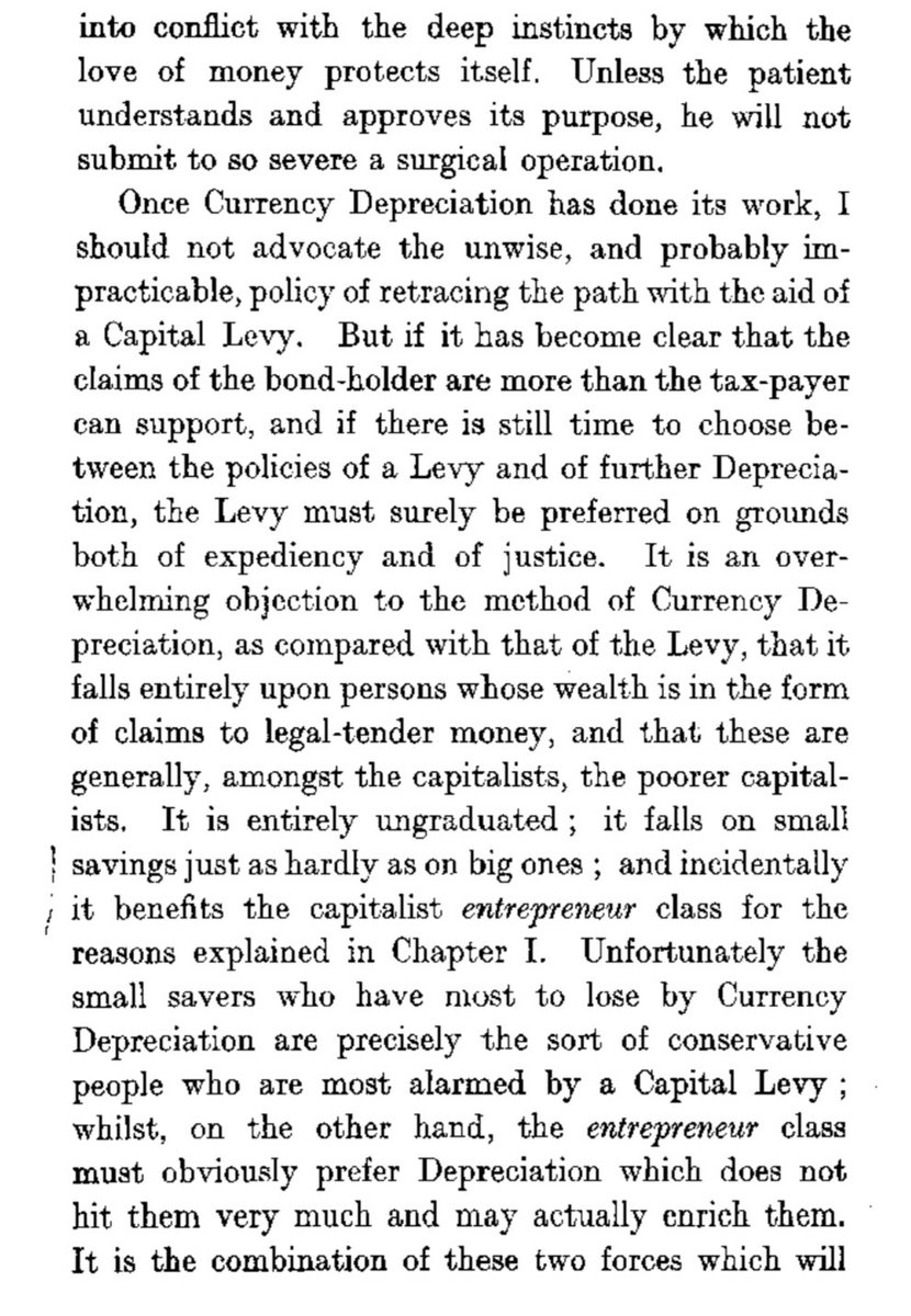 After WW1 there was a v similar debate. Some argued for inflation ("depreciation"). But as Keynes wrote in a Tract on Monetary Reform, while inflation was always the easy and most likely option, it was also the least fair. He proposed something called a "capital levy"