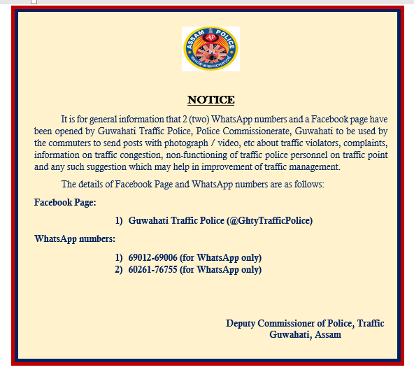 Guwahati Traffic Police tweet media