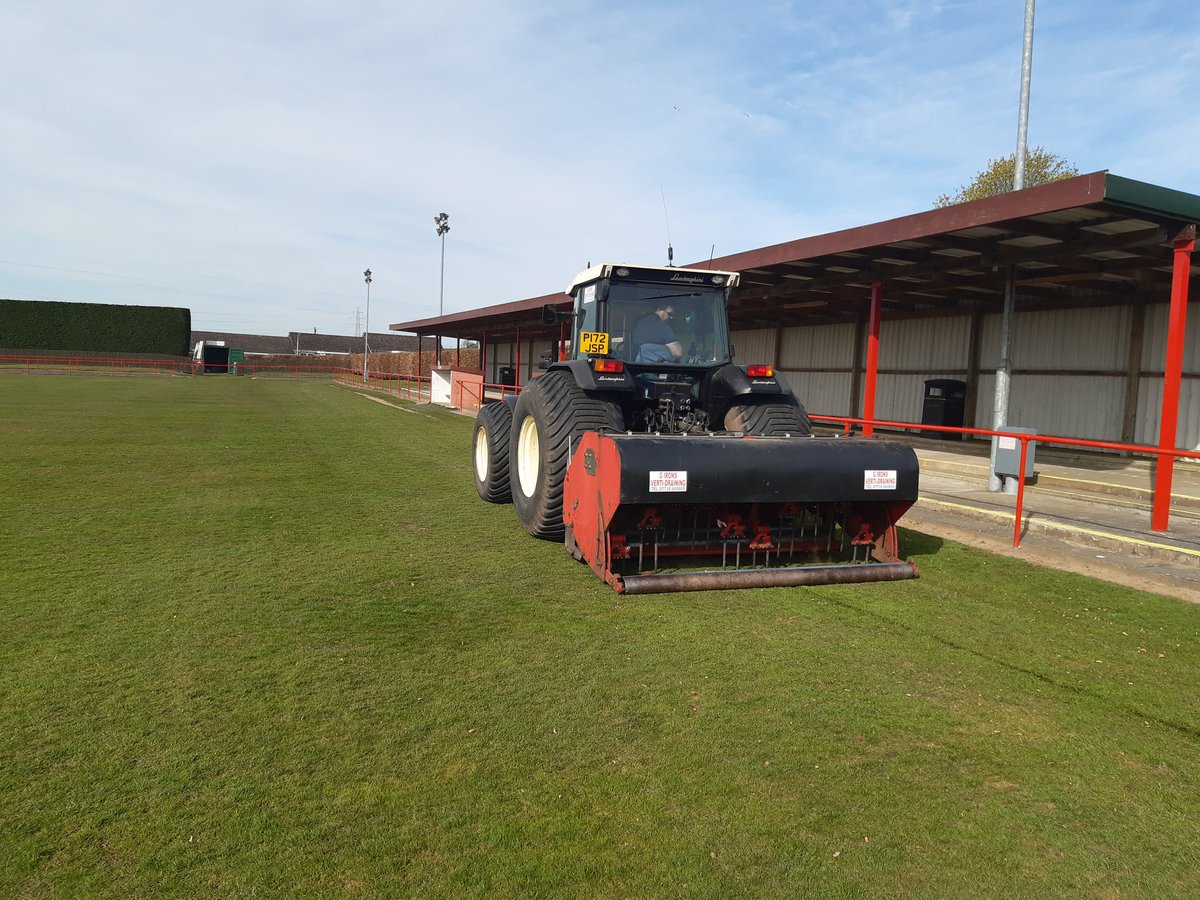 Work still goes ahead on the park   even though we don't know when we will be playing again.
