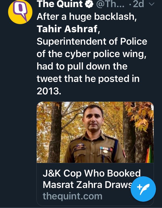 3/3 Few other journos wr also questioned n arrested by the J&K police recently for their suspicious activities. But look who is adding fuel to fire? ISI n urban naxals now carry out a very coordinated attack.  #SupportTahirAshraf support honest Kashmiri officers. 