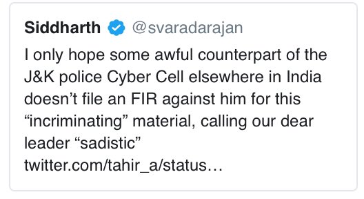 3/3 Few other journos wr also questioned n arrested by the J&K police recently for their suspicious activities. But look who is adding fuel to fire? ISI n urban naxals now carry out a very coordinated attack.  #SupportTahirAshraf support honest Kashmiri officers. 