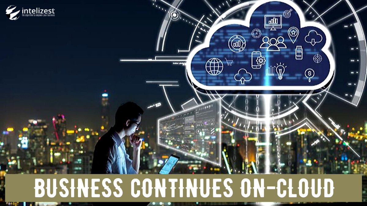 Inteli_zest's tweet photo. The current global situation is an example of why enterprises need to move from traditional on-premise software solutions to ON-CLOUD solutions. 
Contact us at sales@intelizest.com to know more on our on-cloud enterprise solutions. https://t.co/WjseSLjsJz